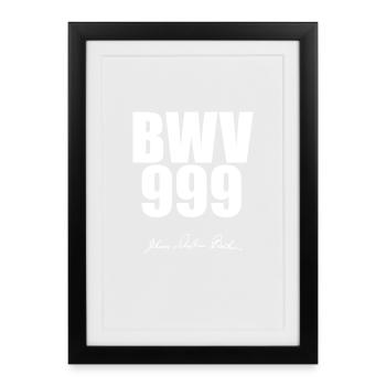 Bach Johann Sebastian - Affiche encadrée (27 × 37 cm) - noir - Devant