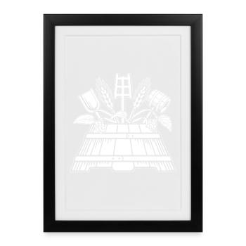 Brewer logo - Framed poster (27 × 37 cm) - black - Front