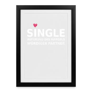 Single - Gerahmtes Poster (27 × 37 cm) - Schwarz - Vorne