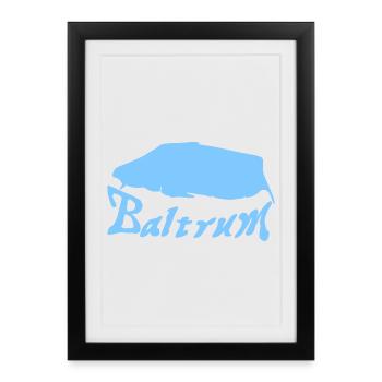 Tatouage Baltrum - Affiche encadrée (27 × 37 cm) - noir - Devant