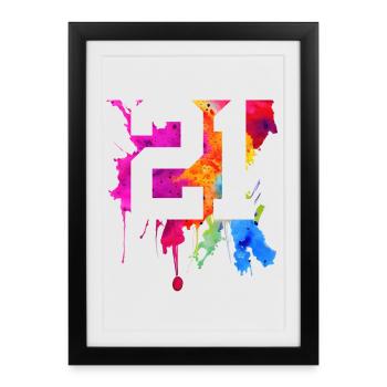21 YEARS OLD 21ST BIRTHDAY - Framed poster (27 × 37 cm) - black - Front