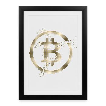 Bitcoin - Affiche encadrée (27 × 37 cm) - noir - Devant