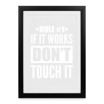Coder Developer Softwareentwickler IT Entwickler - Gerahmtes Poster (27 × 37 cm) - Schwarz - Vorne