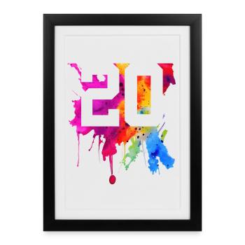 20 ANS 20 ANNIVERSAIRE - Affiche encadrée (27 × 37 cm) - noir - Devant