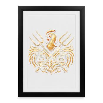 Farmer Logo - Framed poster (27 × 37 cm) - black - Front