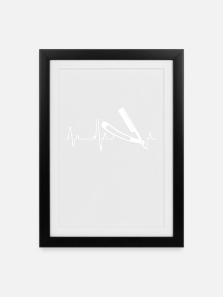 barber - Framed poster (27 × 37 cm) - black