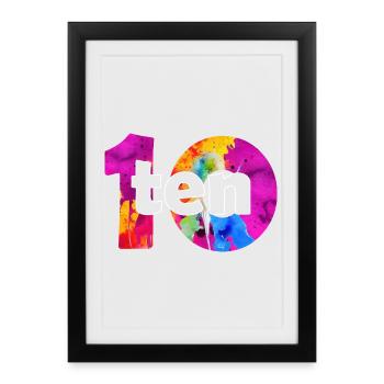 ZEHN 10 JAHRE JUNGE 10. GEBURTSTAG - Gerahmtes Poster (27 × 37 cm) - Schwarz - Vorne