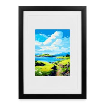 Isle Of Lismore Scotland Uk Vintage Travel Poster - Framed poster (27 × 37 cm) - black - Front