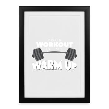 dumbbell - Framed poster (27 × 37 cm) - black - Front