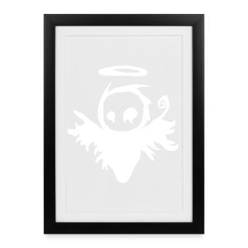 Dunkler Engel - Gerahmtes Poster (27 × 37 cm) - Schwarz - Vorne