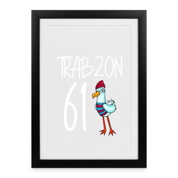 Trabzon 61 Turkey city - Framed poster (27 × 37 cm) - black - Front