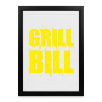 Le projet de loi de BBQ - Affiche encadrée (27 × 37 cm) - noir - Devant