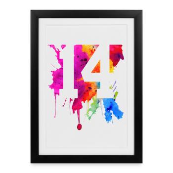 14 YEARS 14TH BIRTHDAY - Framed poster (27 × 37 cm) - black - Front