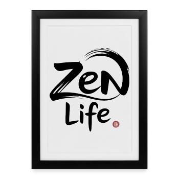 Zen Life: Peace and Balance - Framed poster (27 × 37 cm) - black - Front