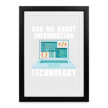 I.T. Dept Haben Sie versucht, es aus- und wieder a - Gerahmtes Poster (27 × 37 cm) - Schwarz - Vorne