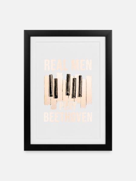Beethoven - Framed poster (27 × 37 cm) - black
