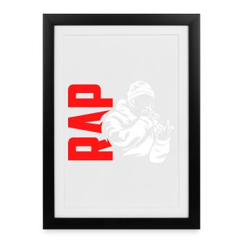 Wortgewaltiger Rap Freestylekampf - Gerahmtes Poster (27 × 37 cm) - Schwarz - Vorne
