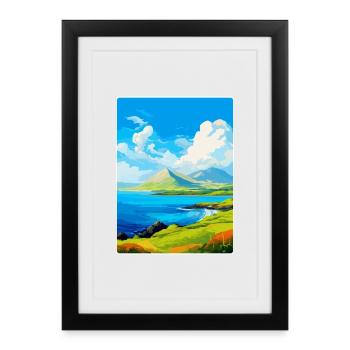 Isle Of Raasay Scotland Uk Vintage Travel Poster - Framed poster (27 × 37 cm) - black - Front