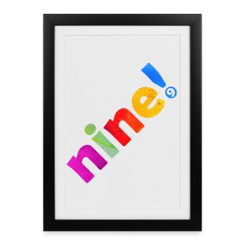 NINE 9 YEARS 9TH BIRTHDAY - Framed poster (27 × 37 cm) - black - Front