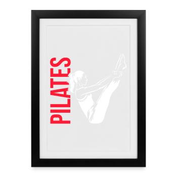 Energievolle Pilates Rumpfkraft - Gerahmtes Poster (27 × 37 cm) - Schwarz - Vorne