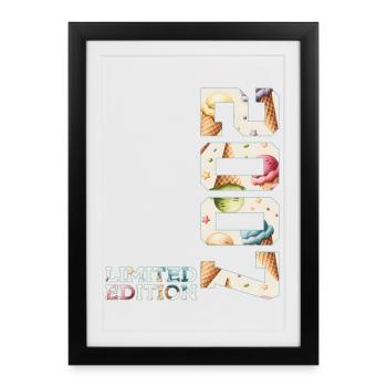 ÉDITION LIMITÉE 2007 19 ANS DE GLACE 19E ANNIVERSAIRE - Affiche encadrée (27 × 37 cm) - noir - Devant