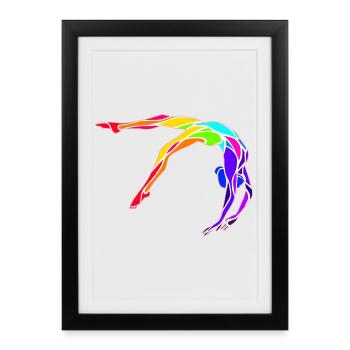 Gymnast - Framed poster (27 × 37 cm) - black - Front