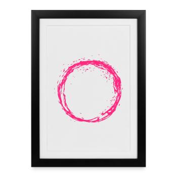 Circle pink - Framed poster (27 × 37 cm) - black - Front