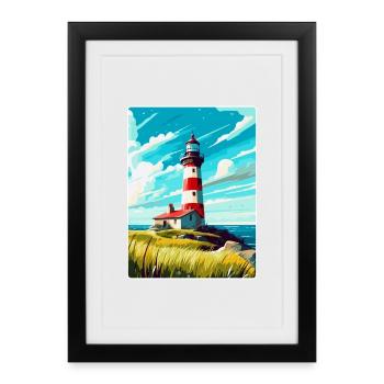 Plymouth Angleterre Royaume-Uni Affiche de voyage vintage souvenir - Affiche encadrée (27 × 37 cm) - noir - Devant