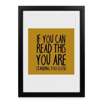 Face mask funny saying - funny sayings - Framed poster (27 × 37 cm) - black - Front