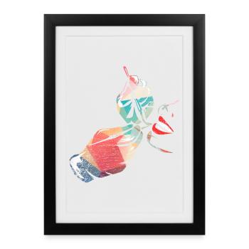 Strahlender Zahnarzt Zahnkontrolle - Gerahmtes Poster (27 × 37 cm) - Schwarz - Vorne