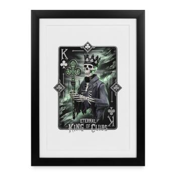 Éternel roi de trèfle - Affiche encadrée (27 × 37 cm) - noir - Devant