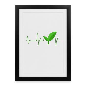 Vegan - Affiche encadrée (27 × 37 cm) - noir - Devant