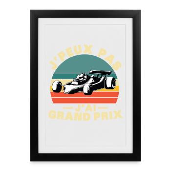 Je peux pas J'ai grand prix - Affiche encadrée (27 × 37 cm) - noir - Devant