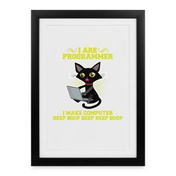IT Spezialist - Gerahmtes Poster (27 × 37 cm) - Schwarz - Vorne