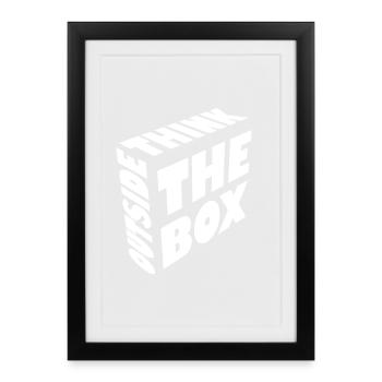 Sortez des sentiers battus - Affiche encadrée (27 × 37 cm) - noir - Devant
