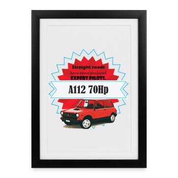 A112 - straight roads - Framed poster (27 × 37 cm) - black - Front