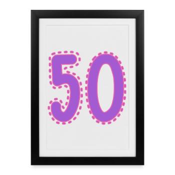 50. 50 YEARS. 50th ANNIVERSARY. 50TH ANNIVERSARY. - Framed poster (27 × 37 cm) - black - Front