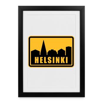 Helsinki - Affiche encadrée (27 × 37 cm) - noir - Devant