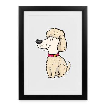 Disziplinierter Obedience Wettkampf - Gerahmtes Poster (27 × 37 cm) - Schwarz - Vorne