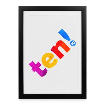 TEN 10 YEARS 10TH BIRTHDAY - Framed poster (27 × 37 cm) - black - Front