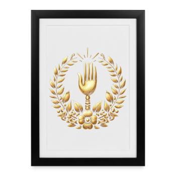Gourmet Fork Logo - Framed poster (27 × 37 cm) - black - Front
