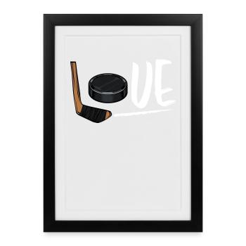 ice Hockey - Framed poster (27 × 37 cm) - black - Front