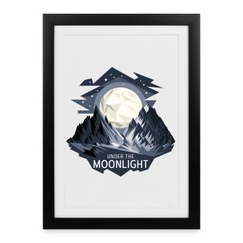 Sous le clair de lune - Affiche encadrée (27 × 37 cm) - noir - Devant