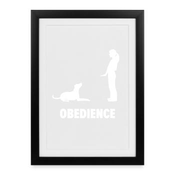 Präziser Obedience Turniersport - Gerahmtes Poster (27 × 37 cm) - Schwarz - Vorne
