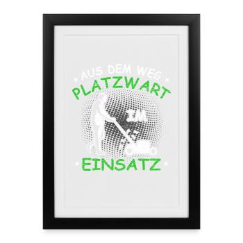 Platzwart Geschenkidee - Gerahmtes Poster (27 × 37 cm) - Schwarz - Vorne