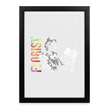 Farbenfrohe Floristin Blumenladen - Gerahmtes Poster (27 × 37 cm) - Schwarz - Vorne
