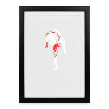 Kickboxer - Gerahmtes Poster (27 × 37 cm) - Schwarz - Vorne