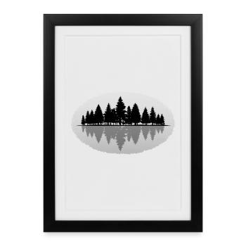 Wald Forest - Framed poster (27 × 37 cm) - black - Front