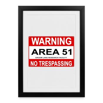 AREA 51 Shield - Framed poster (27 × 37 cm) - black - Front