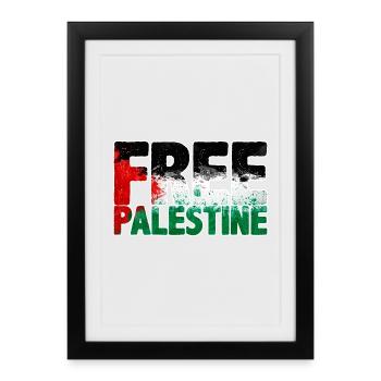 free Palestine - Framed poster (27 × 37 cm) - black - Front